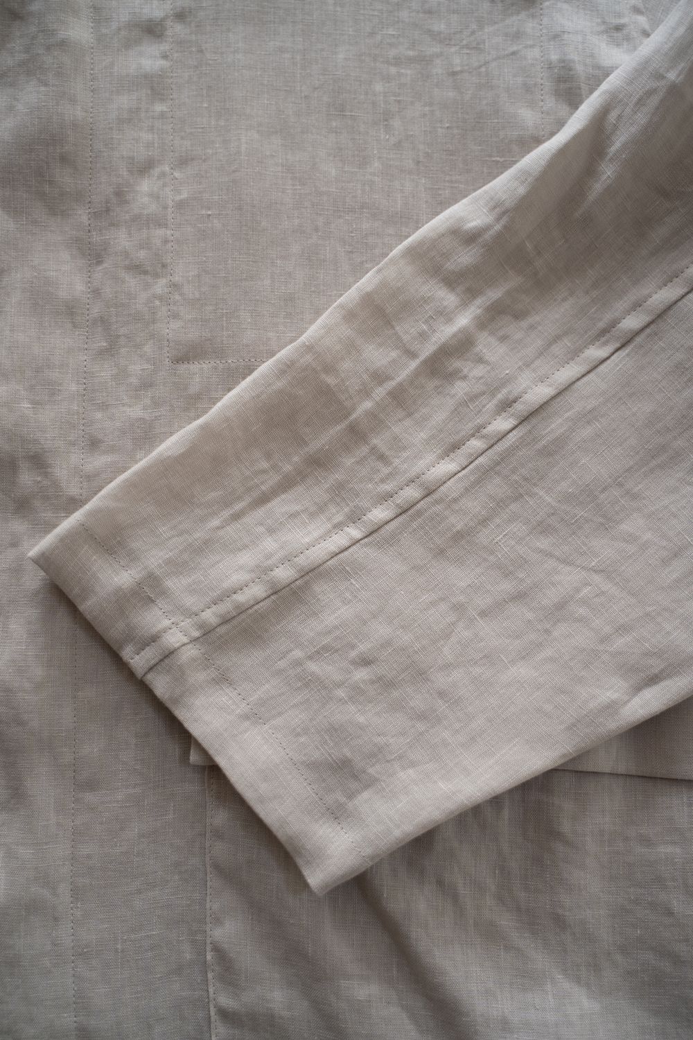 【26SS】リネンミニマルカバーオールジャケット(TAUPE)