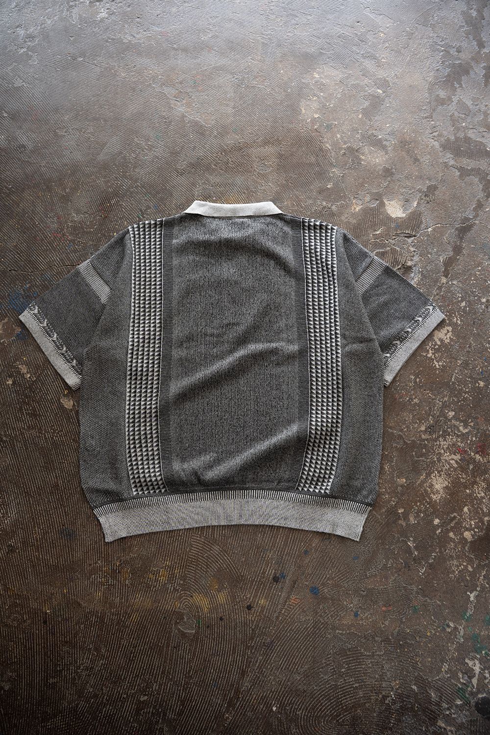 【26SS】Aotsuyu Knit Polo(MIX GRAY)