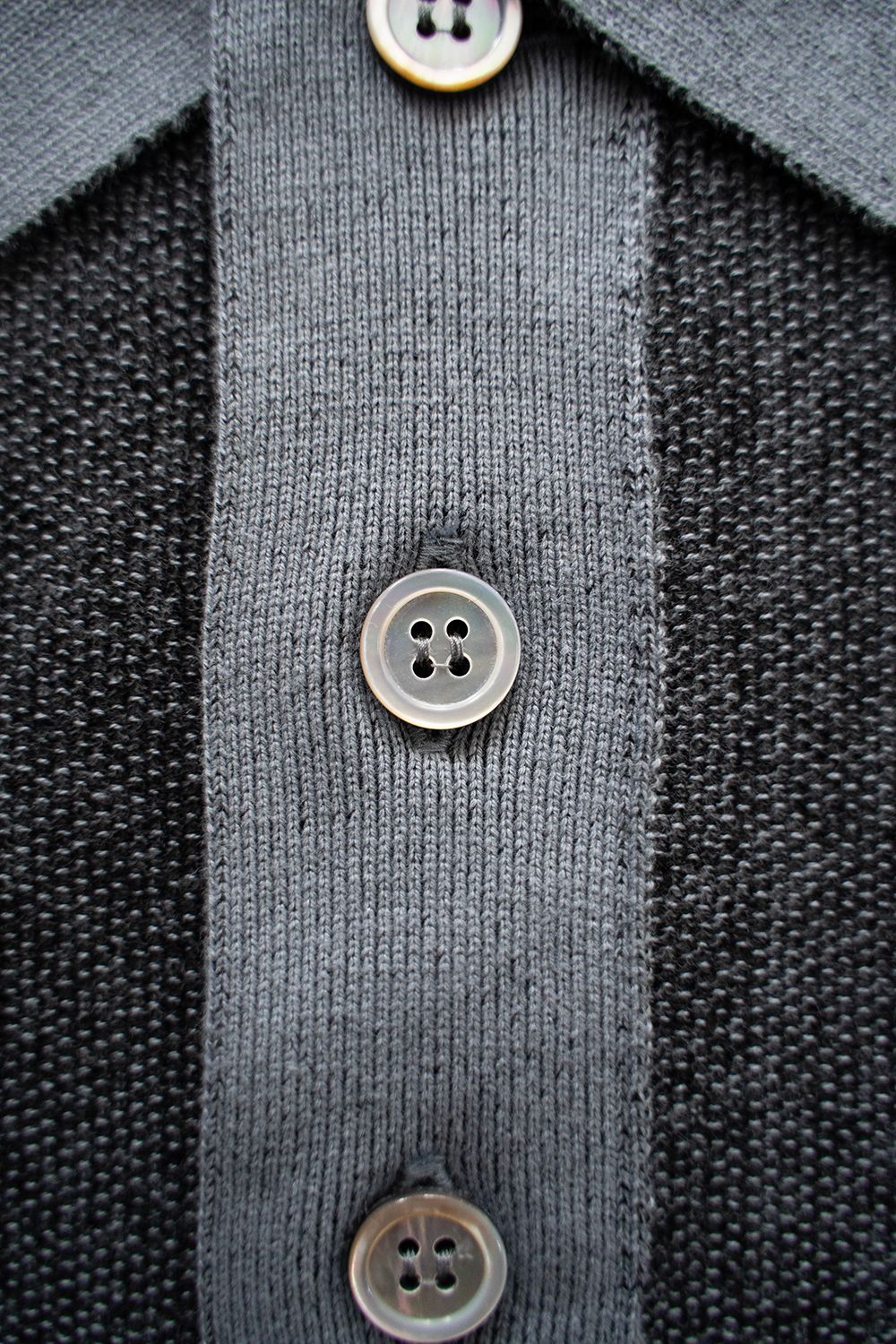 Yasuiki 25SS Umiiro ニットポロ BLUE サイズ1 YASHIKI - 【ラスト1点】【25SS】Umiiro Knit Polo(BLUE) | Salty