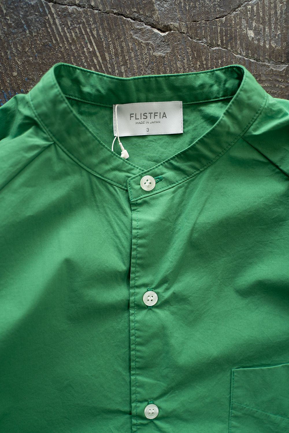 【ラスト1点】【23SS】Over Sized Band Collar Shirts(KELLY GREEN)
