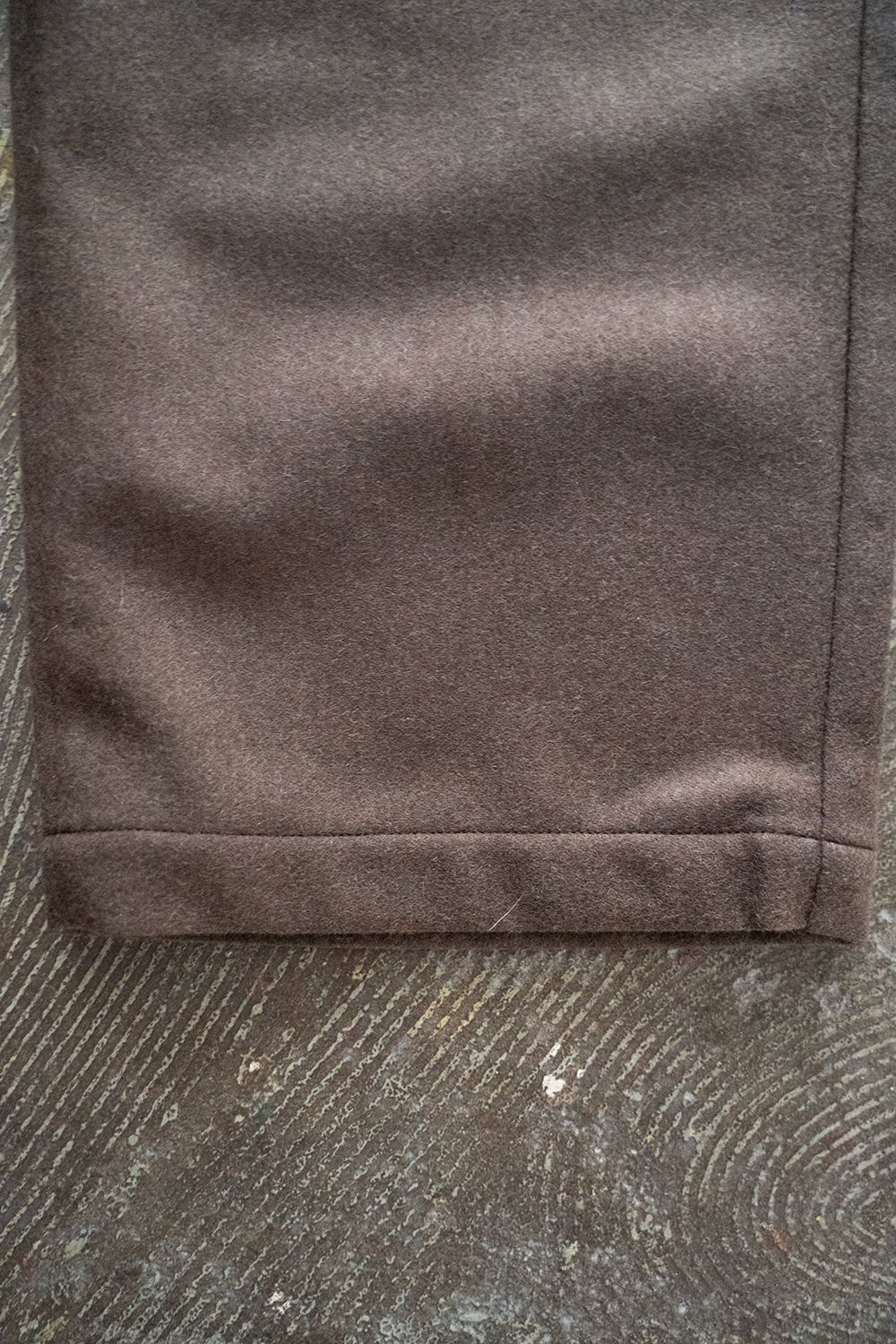 【22AW】ウールフラノイージーパンツ(BROWN)