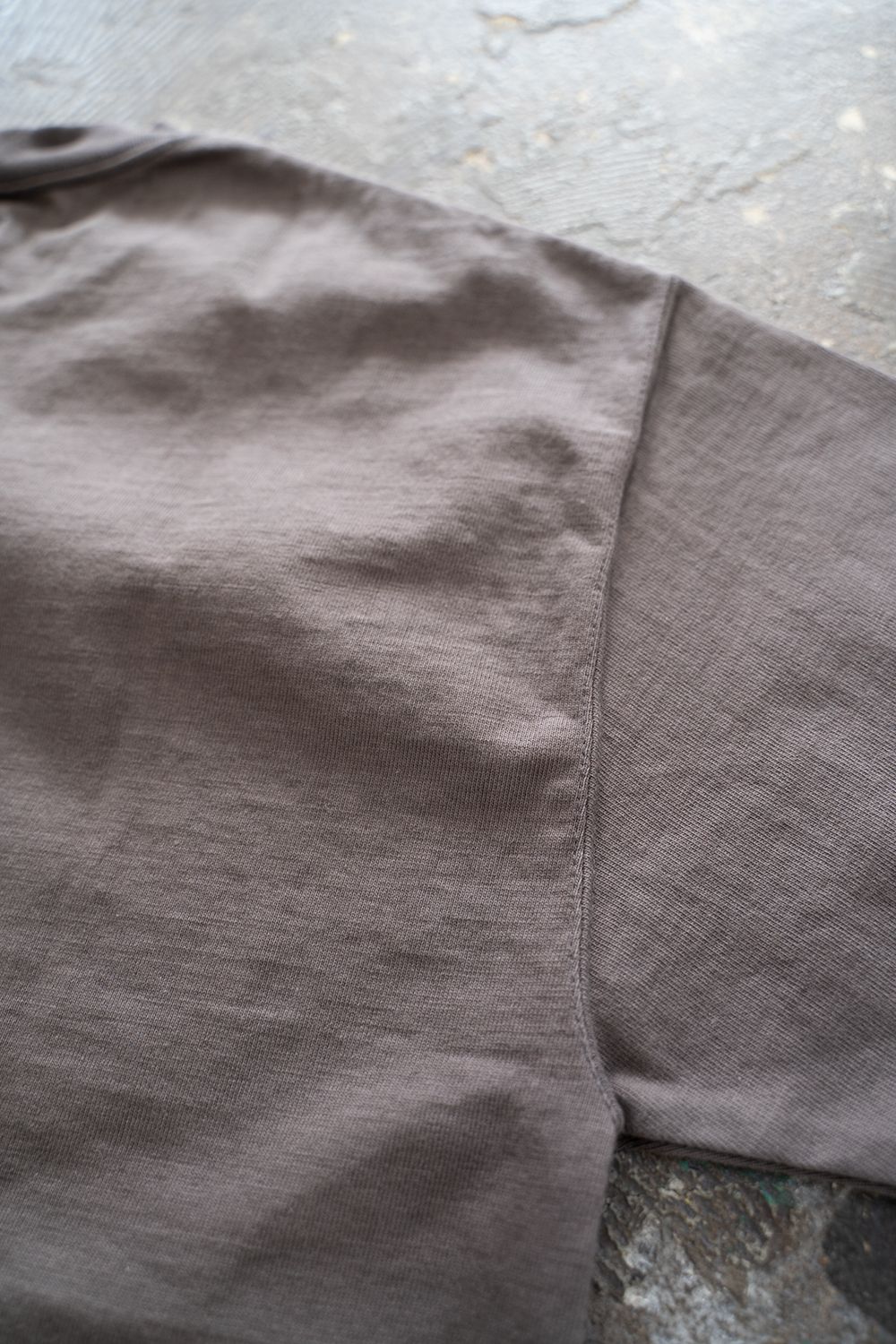 【ラスト1点】スビンコットン10/-度詰吊り天竺ポケット付き半袖T(GRAY)