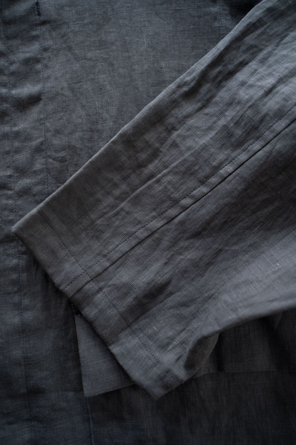 【26SS】リネンミニマルカバーオールジャケット(BLUE GREY)