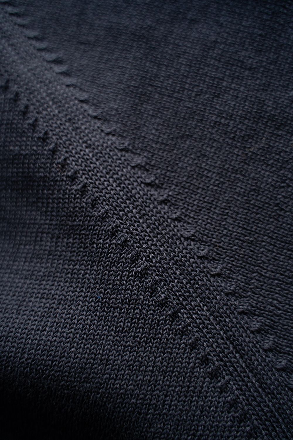 【ラスト1点】【25SS】強撚綿クルーネック10Gニット(NAVY)