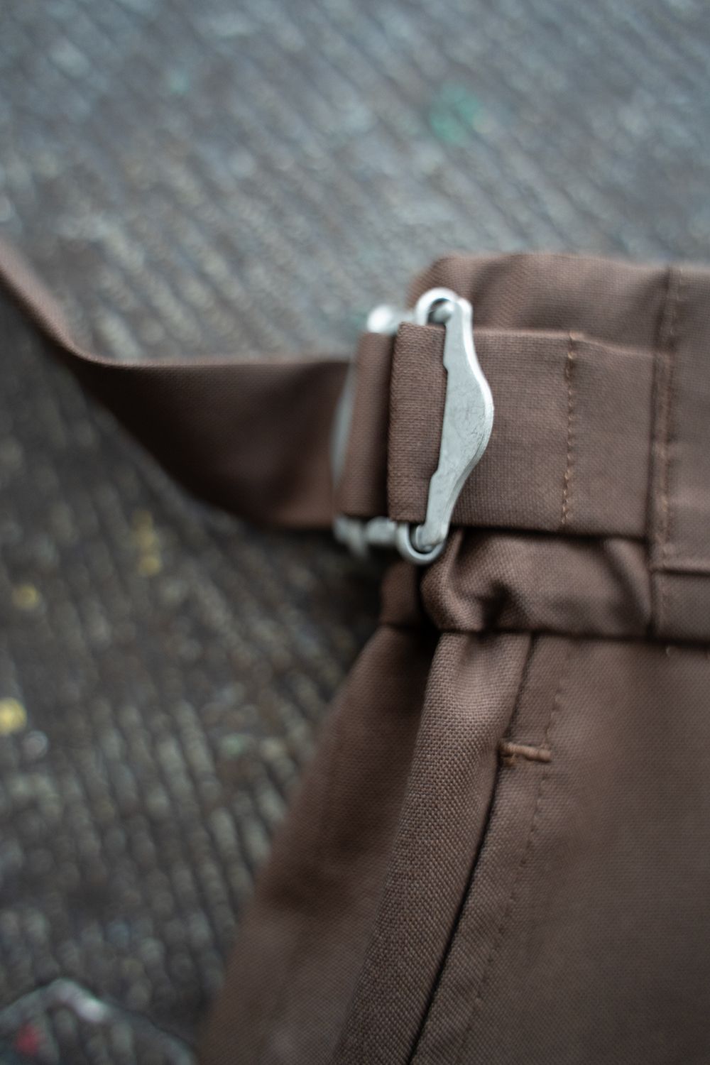 【ラスト1点】【24SS】2-Tack Wool Tropical Trousers/2タックウールトロピカルトラウザーズ(BROWN)