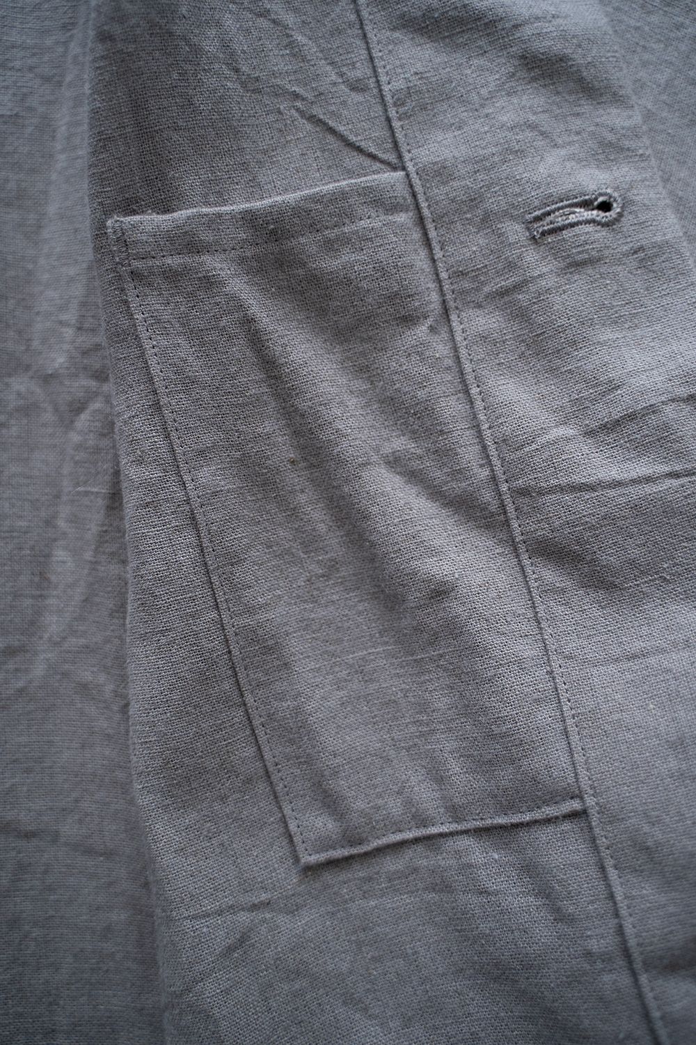 【ラスト1点】【24SS】リネン×ラミーミニマルブルゾン(GRAY)