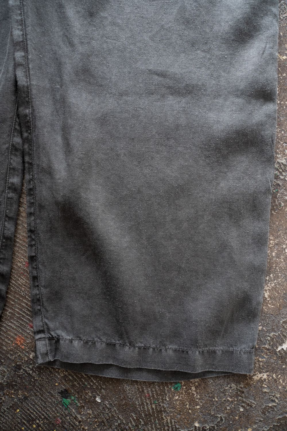 大麻ワイドパンツ(薄炭)