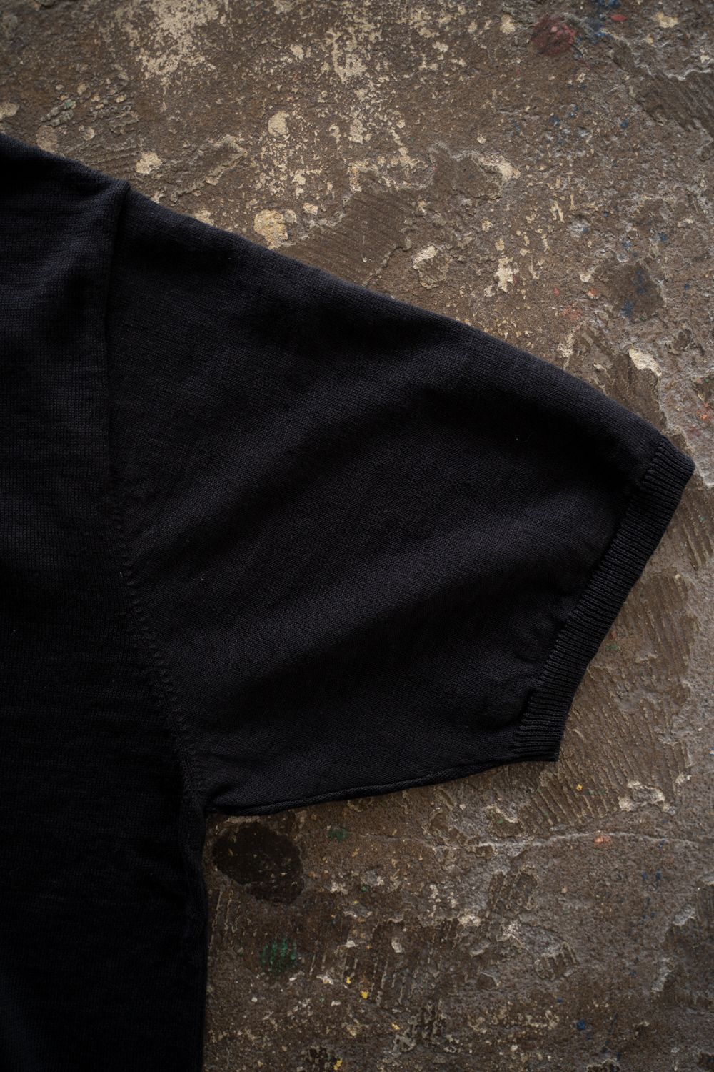 【26SS】リネン×コットンニットTee(INK BLACK)