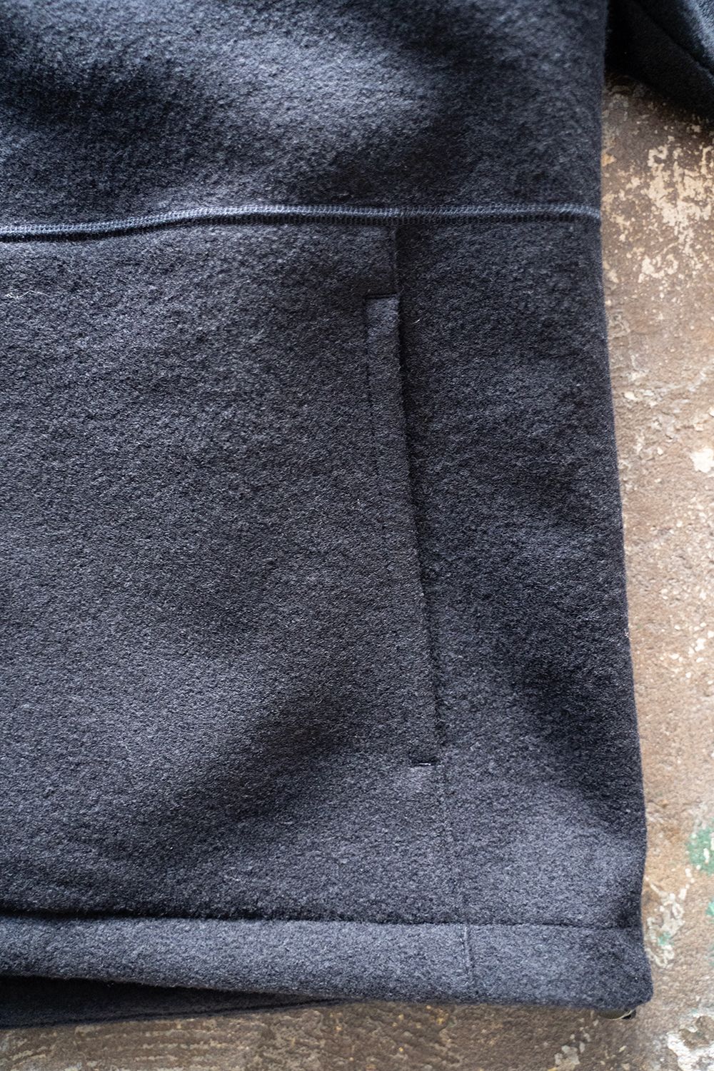 【ラスト1点】【22AW】ウールパイルブルゾン(BLACK NAVY)