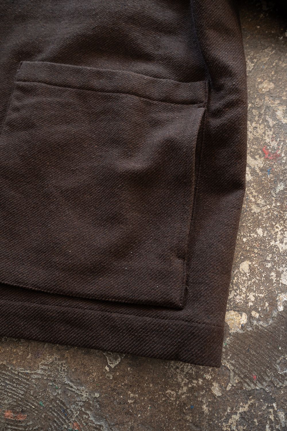 【26AW】コットン×ウールカルゼカバーオール(DARK BROWN)