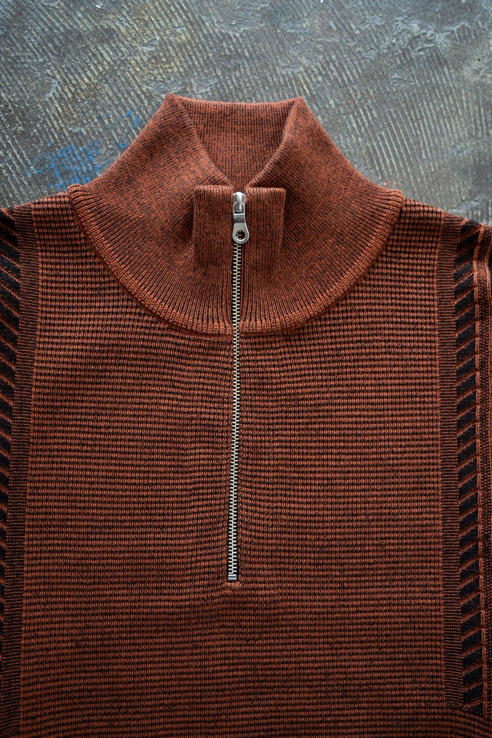 【25AW】Fuyushigure Half Zip Knit(ORANGE)