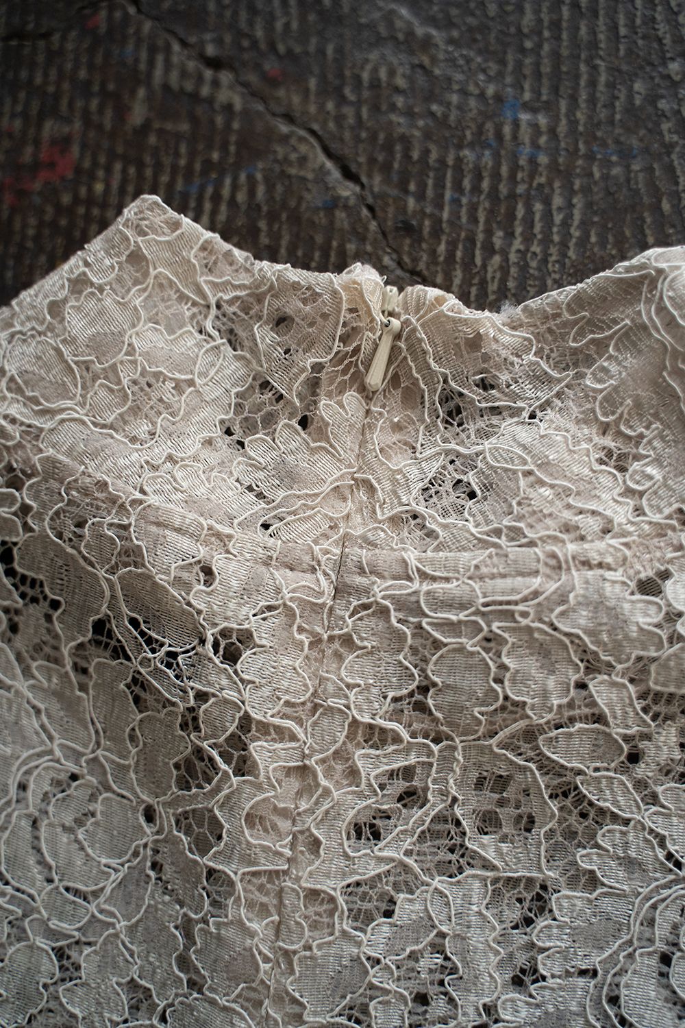 【ラスト1点】Geometric Flower Lace Pullover/ジオメトリックフラワーレースプルオーバー(ECRU)