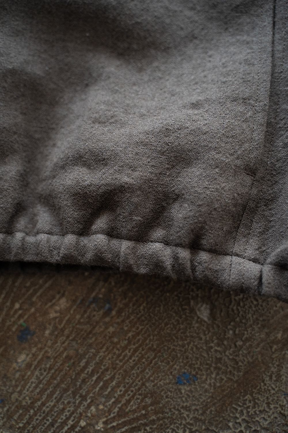 【ラスト1点】【24AW】リネン×ウールスタンドカラーブルゾン(DUSTY BROWN)