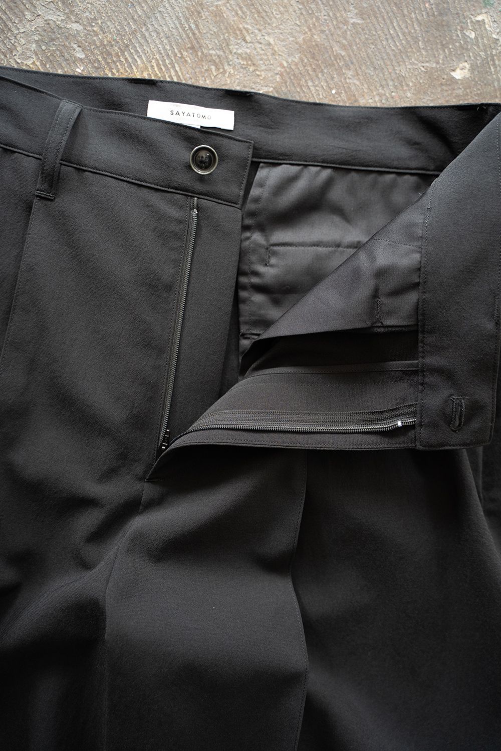 【ラスト1点】【25SS】1-Tack Baggy Slacks/1タックバギースラックス(BLACK)