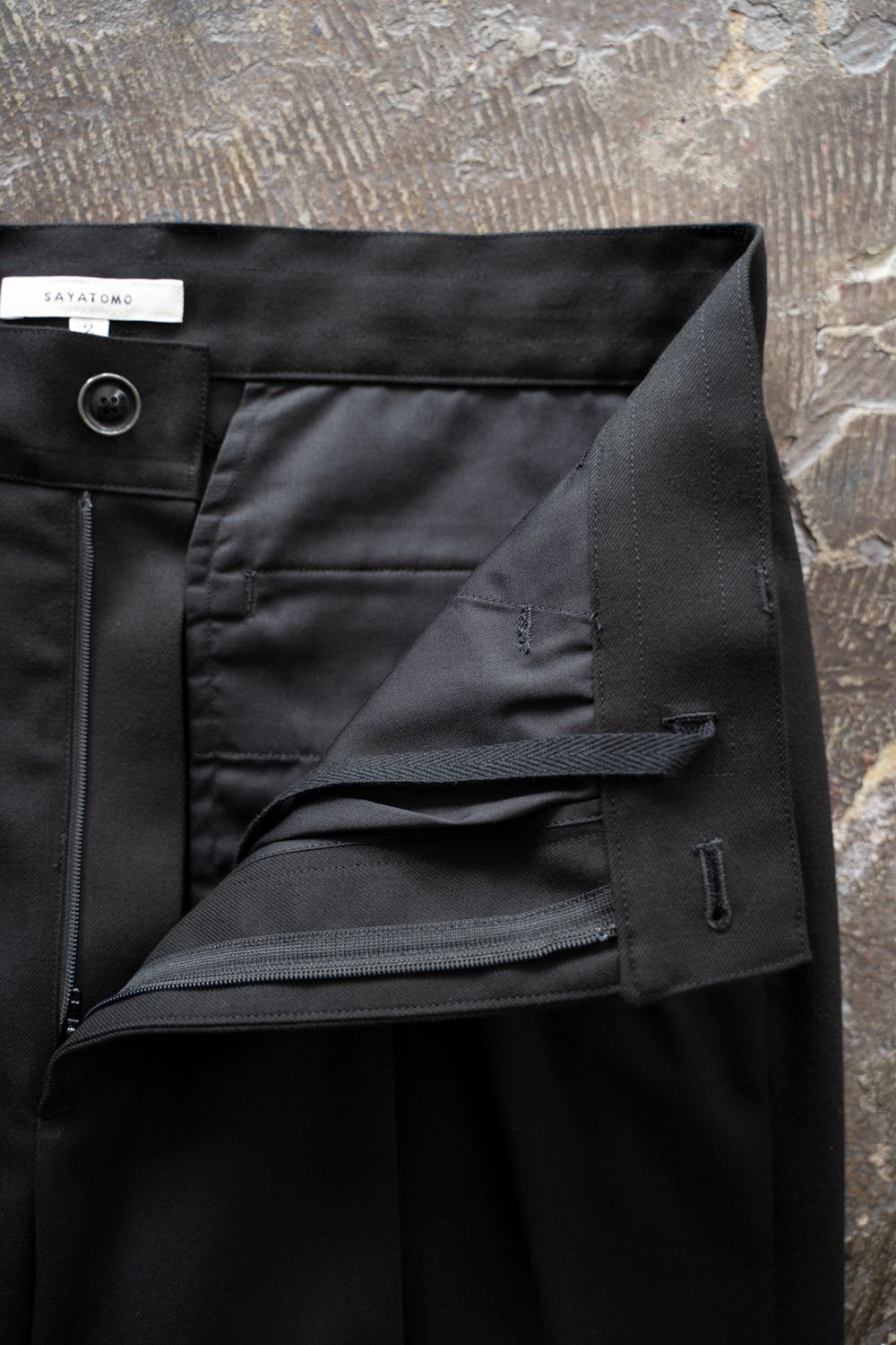 【25AW】2-Tack Slacks/2タックスラックス(BLACK)