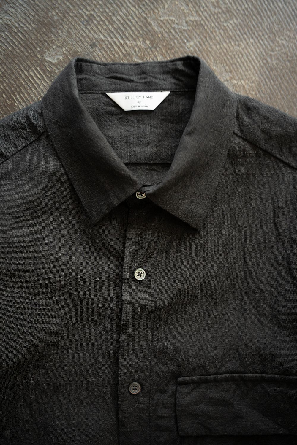 【25AW】ウール×リネンオーバーサイズシャツ(CHARCOAL)