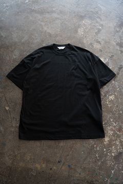 【26SS】シルクネップスプリットヨークTシャツ(INK BLACK)