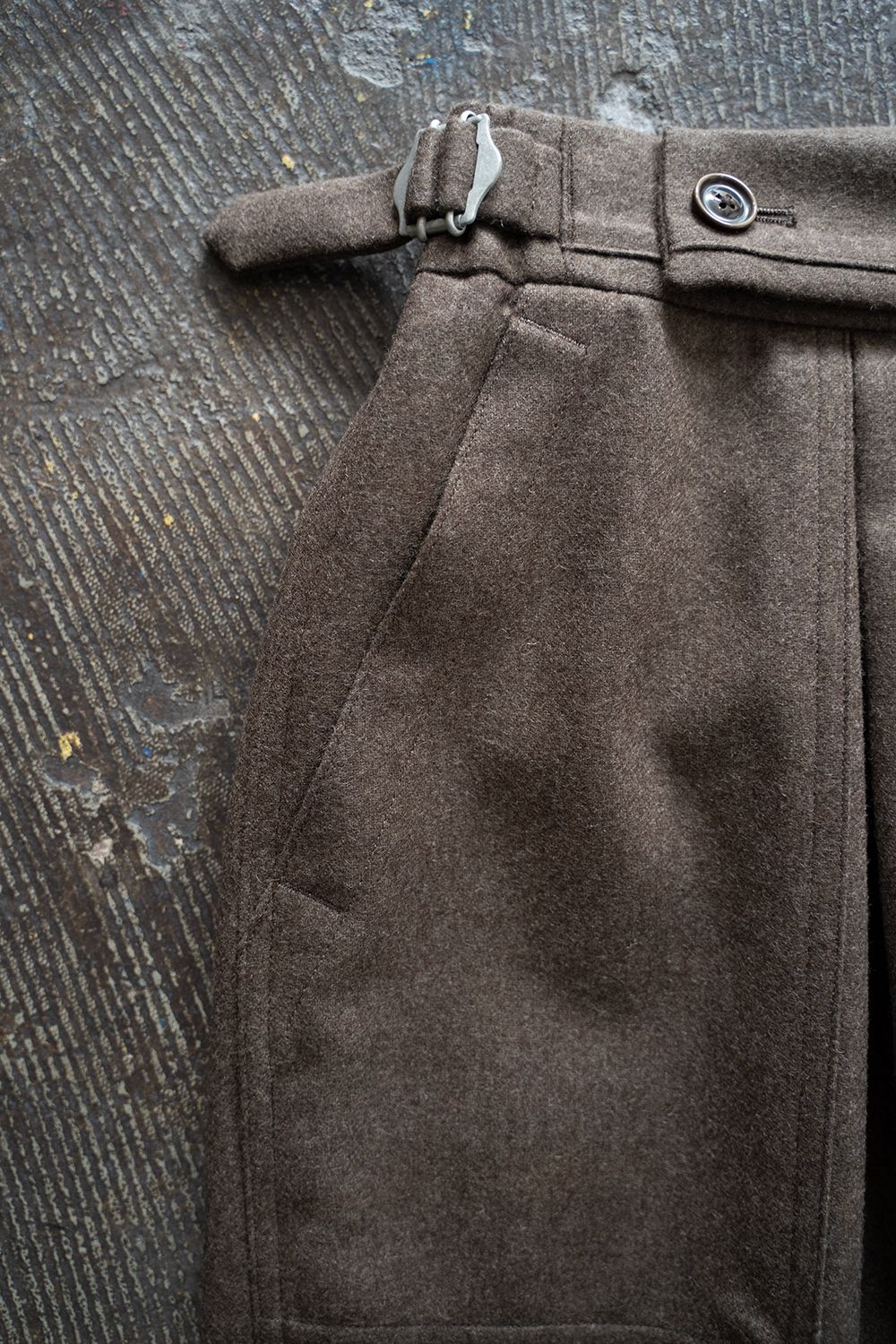 【ラスト1点】2-Tack Flannel Baker Pants/2タックフランネルベイカーパンツ(BROWN)