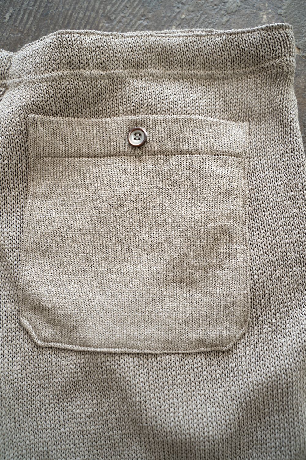 【ラスト1点】Roll Knit Military Shorts/和紙混ロールニットショーツ(GREIGE)