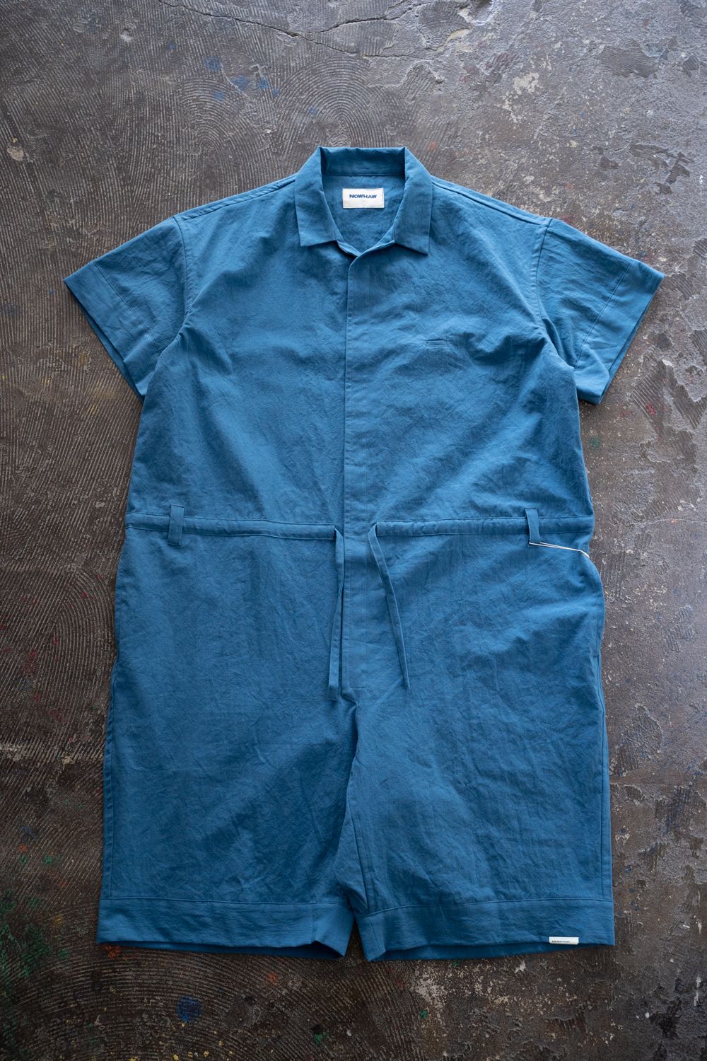 【26SS】"joint(short)"pajama【オールインワン】(washed light cotton BLUE)