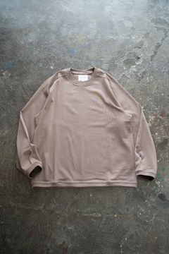 【ラスト1点】【22AW】スビンコットンサドルスリーブカットソー(MOCHA)
