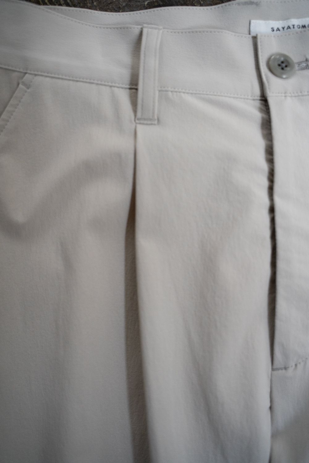 【25SS】1-Tack Nylon Trousers/1タックナイロントラウザーズ(LIGHT GRAY)