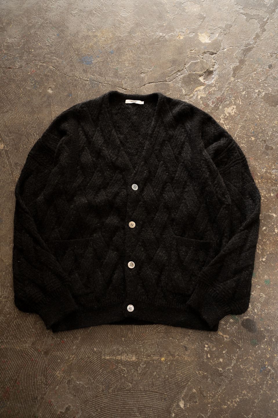 【26AW】Ochiba Mohair Cardigan(BLACK)