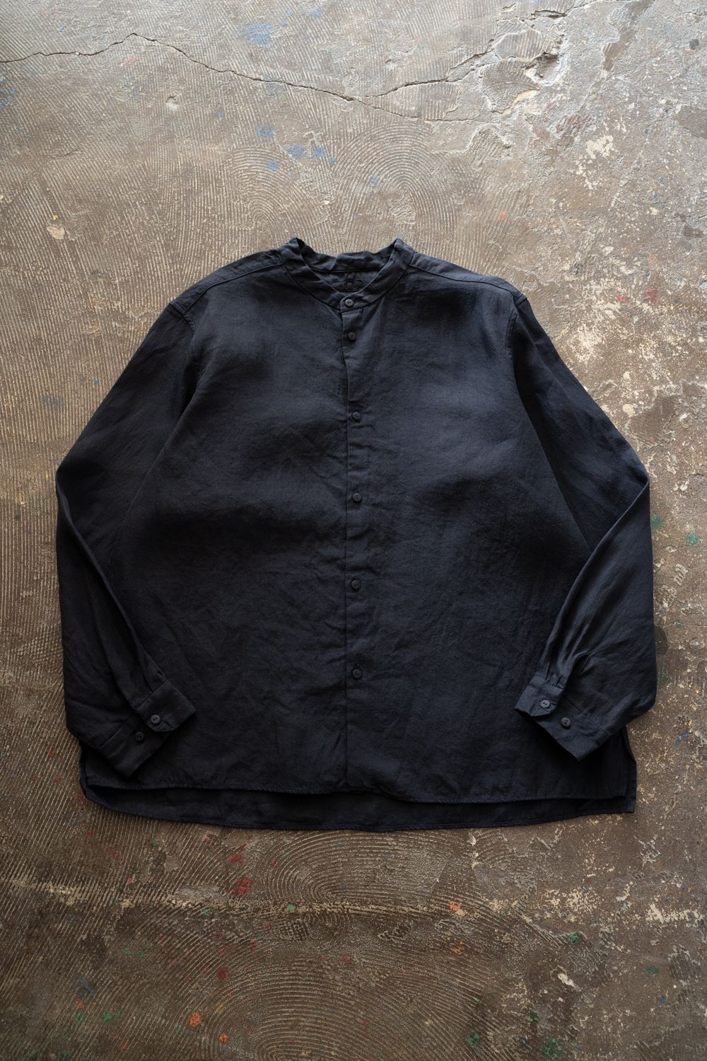 和紙大麻シャツ(濃紺)