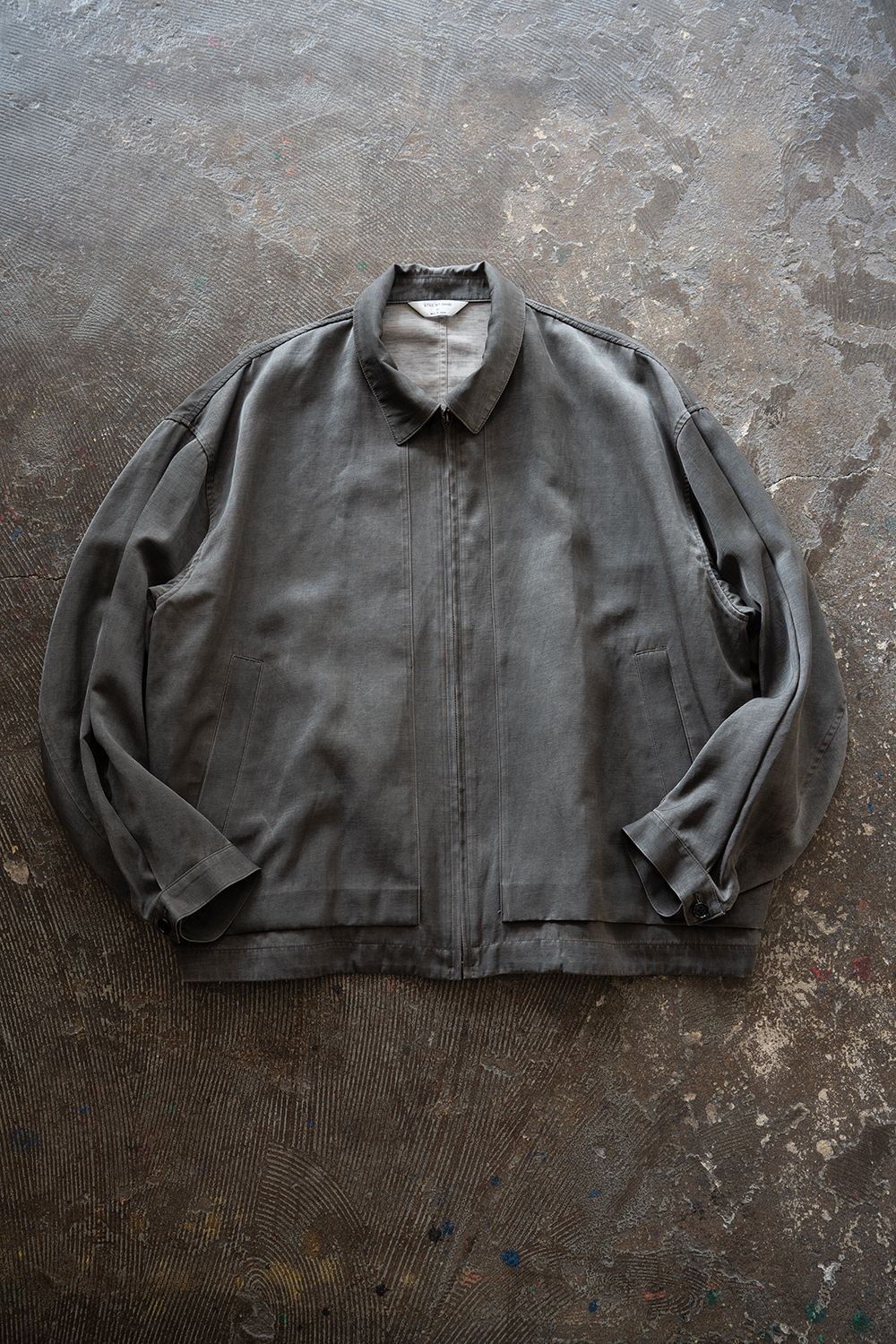 【26SS】ピグメントプリントジップブルゾン(DUSTY GREY)