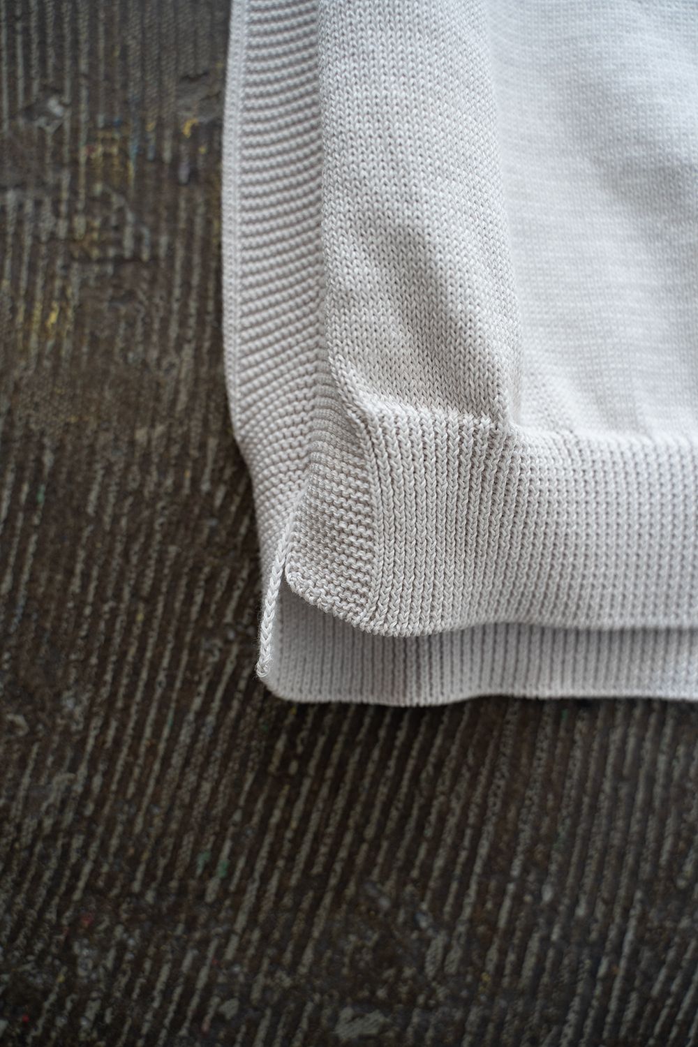 【ラスト1点】【23SS】擬麻コットンニットベスト(LIGHT GRAY)