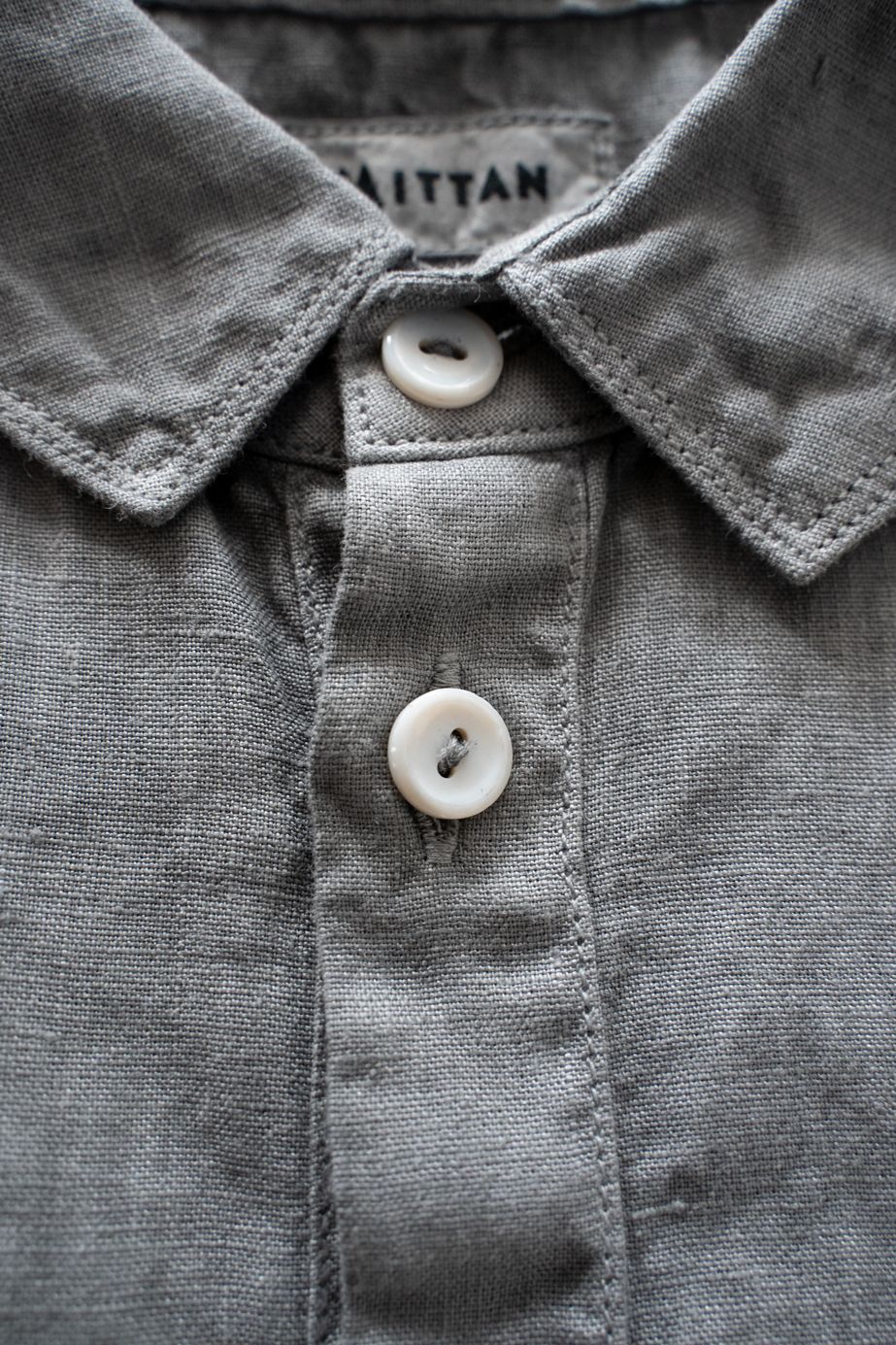 大麻シャツ大 (薄炭)