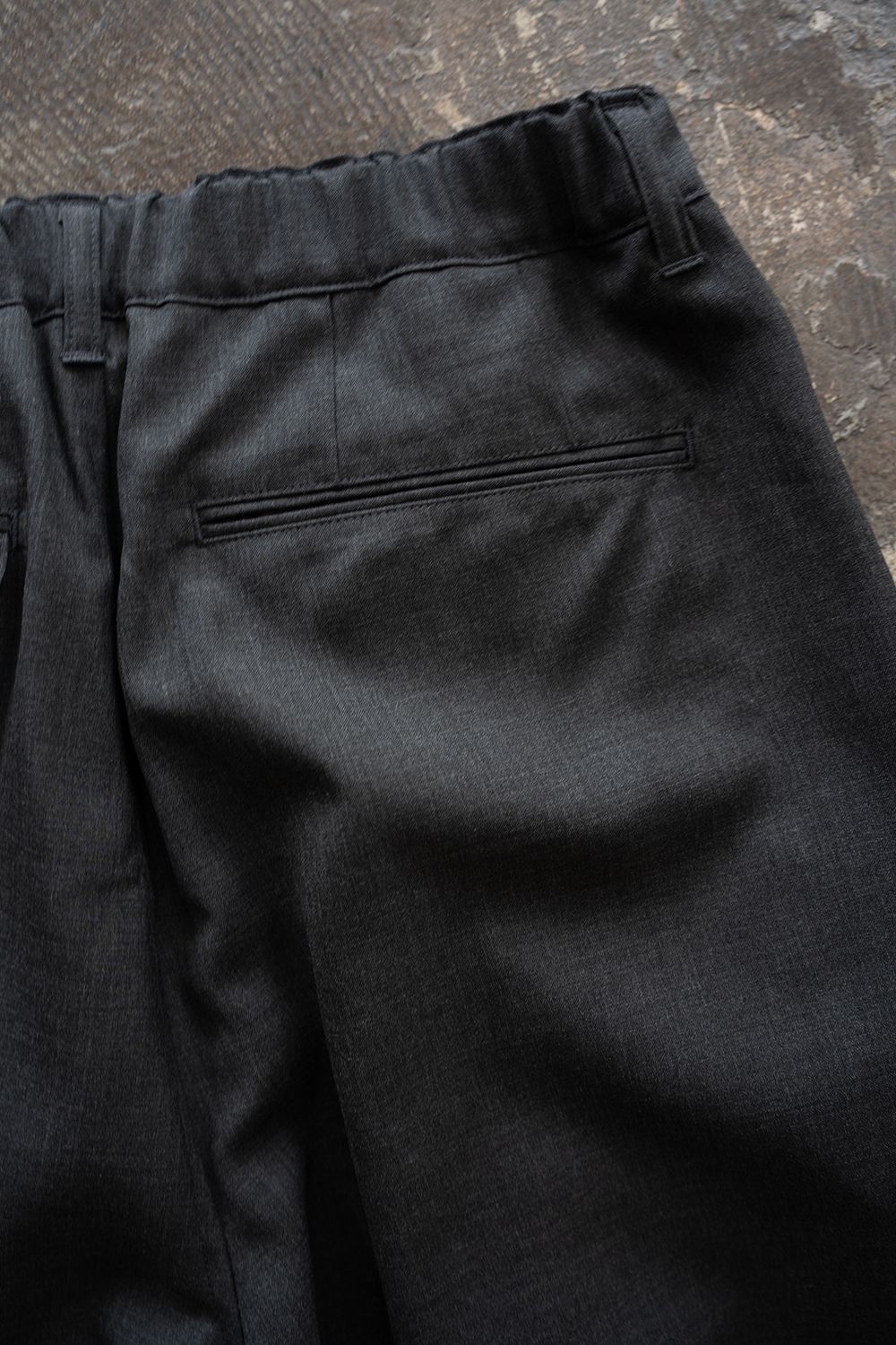 【26SS】ウォッシャブルウールイージースラックス(CHARCOAL)
