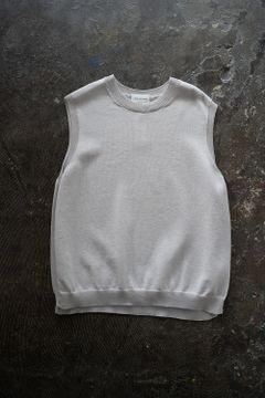 【ラスト1点】【23SS】擬麻コットンニットベスト(LIGHT GRAY)
