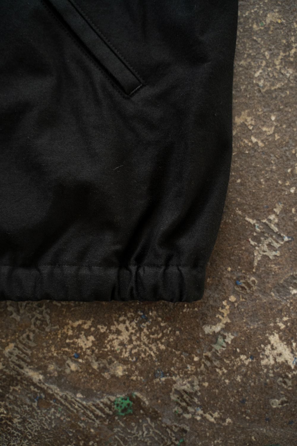 【26SS】コットンモールスキンジップブルゾン(INK BLACK)