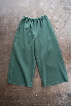 【ラスト1点】Cotton Rib Wide Easy Pants/コットンリブワイドイージーパンツ(GREEN)