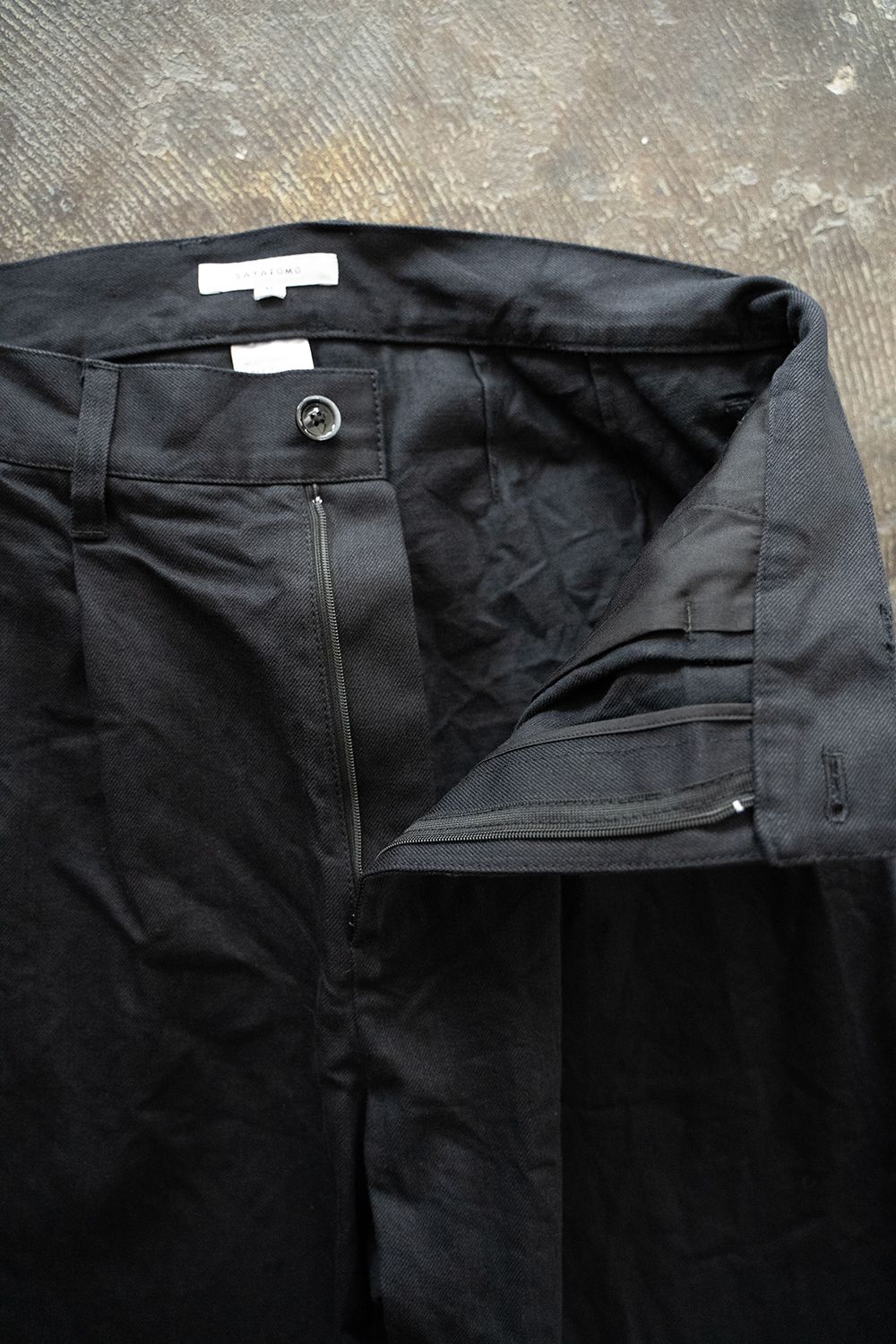 【ラスト1点】【25SS】1-Tack Bootcut Denim Pants/1タックブーツカットデニムパンツ(BLACK)