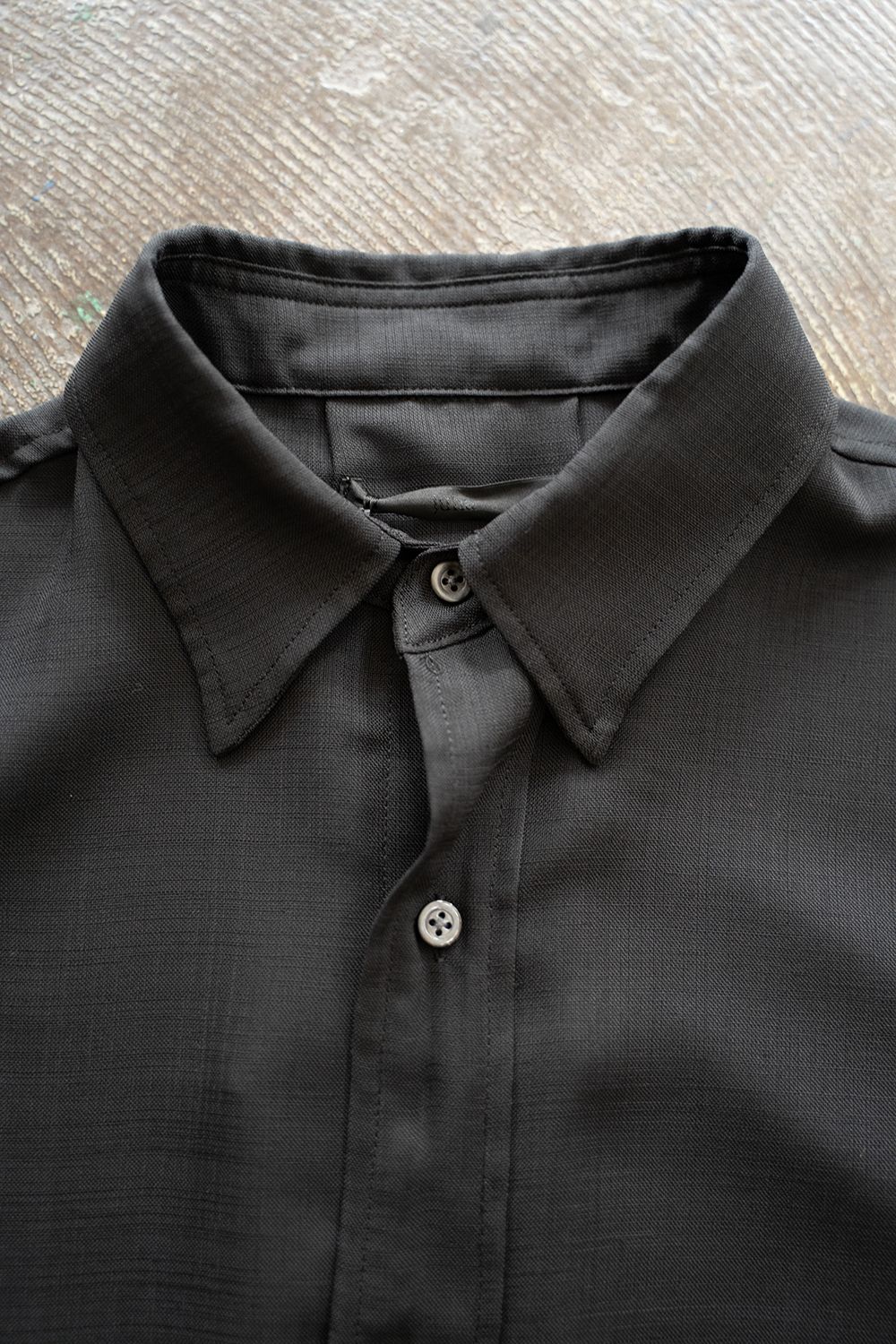 【ラスト1点】【25SS】Sheer Sharkskin SS Shirt/シアーシャークスキンシャツ(BLACK)