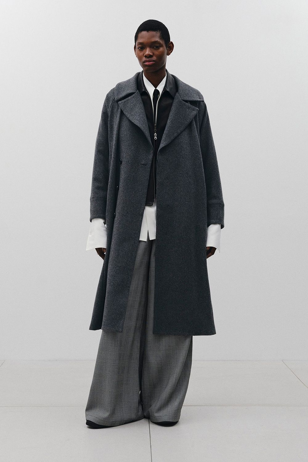 【26AW】Belted Over Coat/ベルテッドオーバーコート(GRAY)