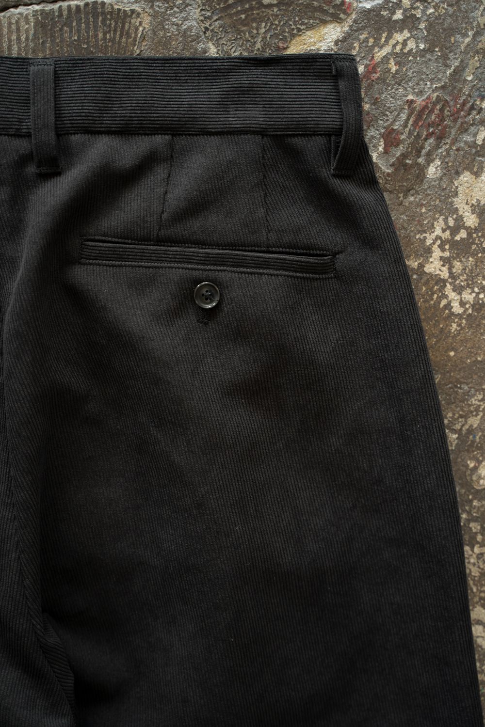 【ラスト1点】【26AW】2-Tack Corduroy Baggy Trousers/2タックコーデュロイバギートラウザーズ(BLACK)