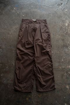 【26SS】2-Tack Puckering Wide Pants/2タックパッカリングワイドパンツ(BROWN)