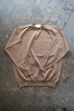 【ラスト1点】和紙混サドルショルダーニット(LIGHT BROWN)