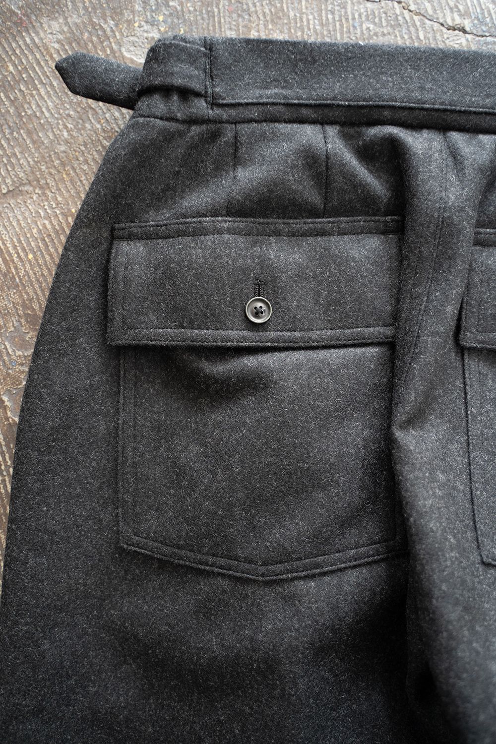 【ラスト1点】2-Tack Flannel Baker Pants/2タックフランネルベイカーパンツ(BLACK)