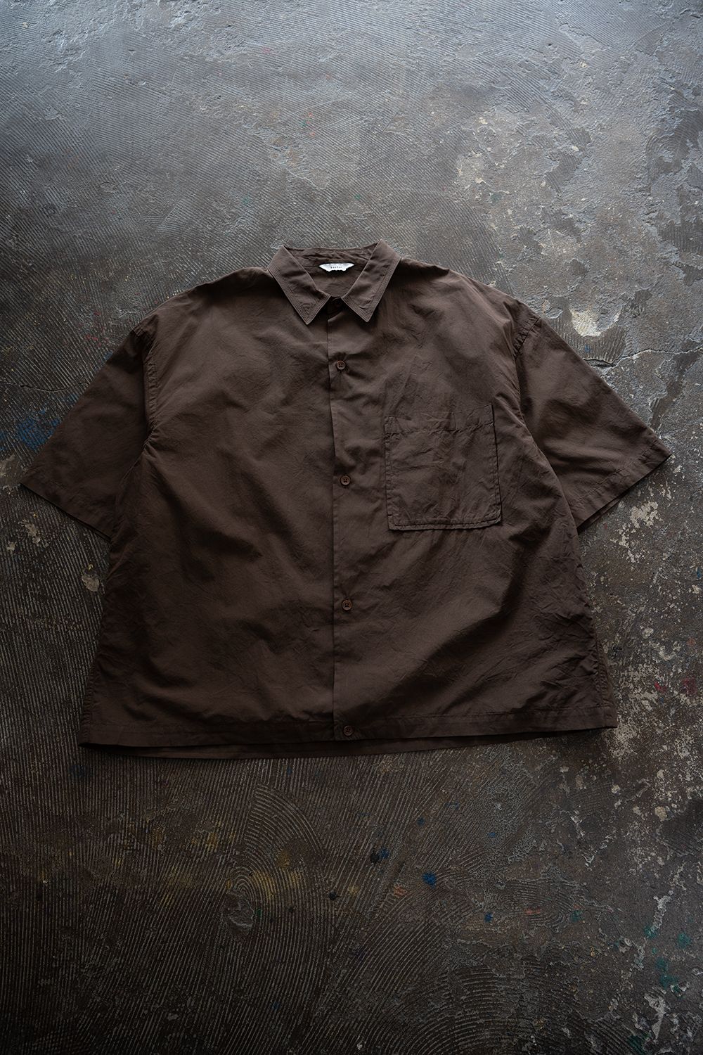 【26SS】Oversized Stitching Shirt(BROWN)