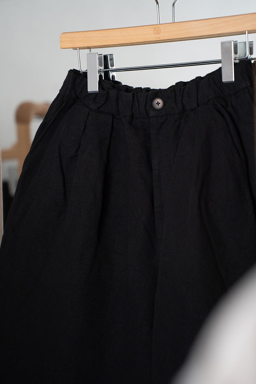亜麻苧麻ビッグショートパンツ(黒)