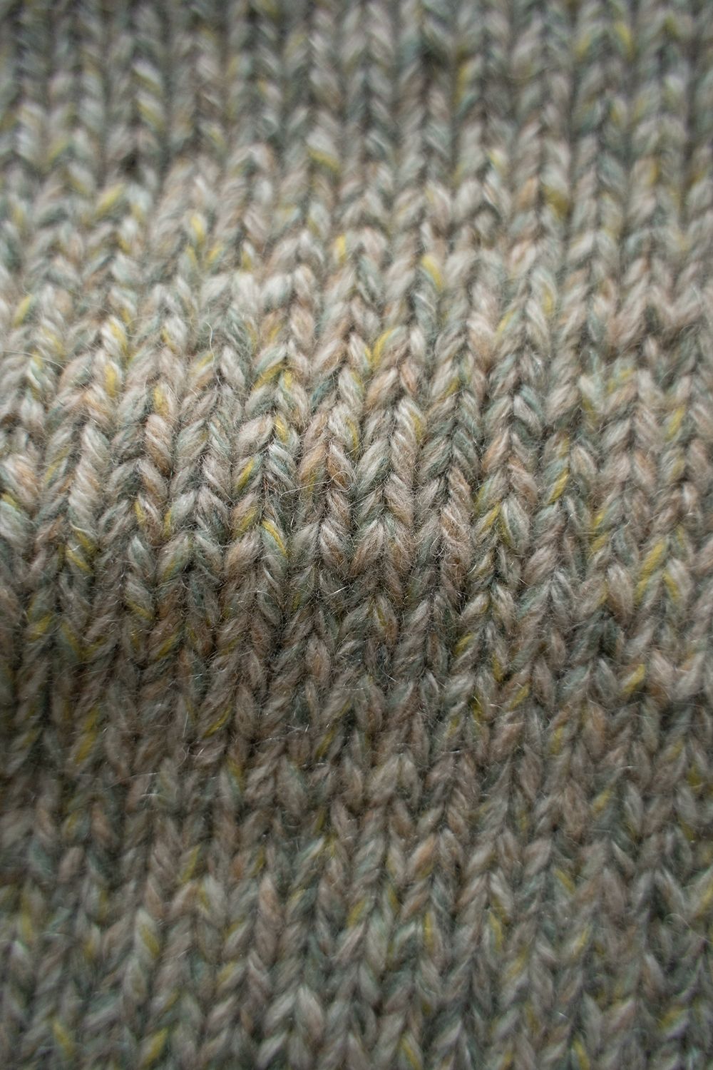 【ラスト1点】yak/lambs multi ply HAND KNITTING yoke top turtle neck sweater(MINT)