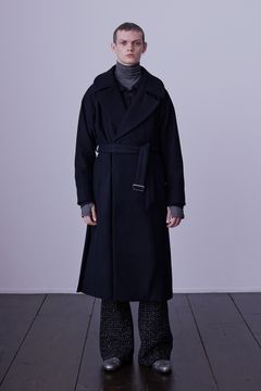 【ラスト1点】【23AW】Belted Over Coat/ベルテッドオーバーコート(BLACK)