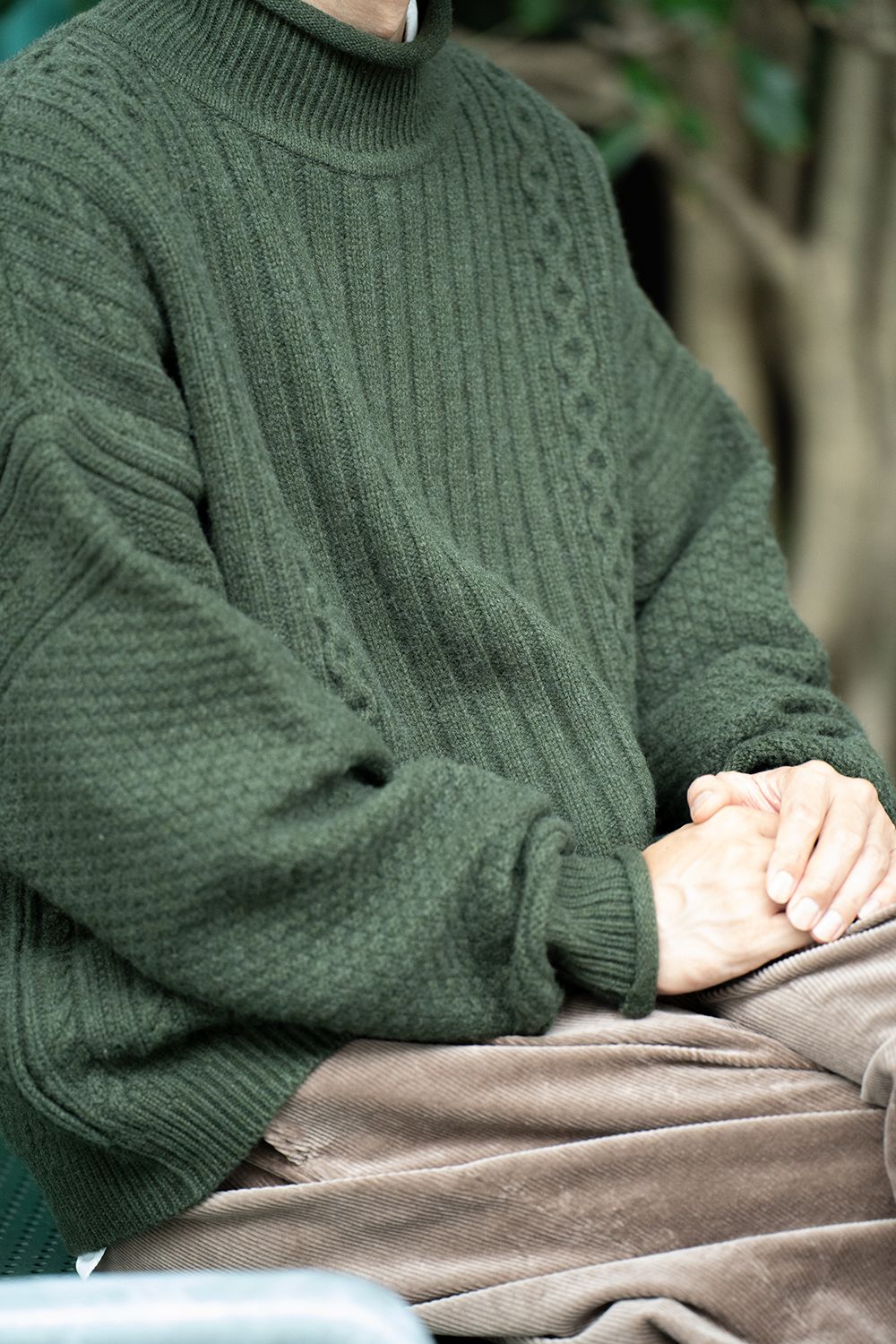 【ラスト1点】【22AW】2-Tack Corduroy Trousers/2タックコーデュロイトラウザース(GREIGE)