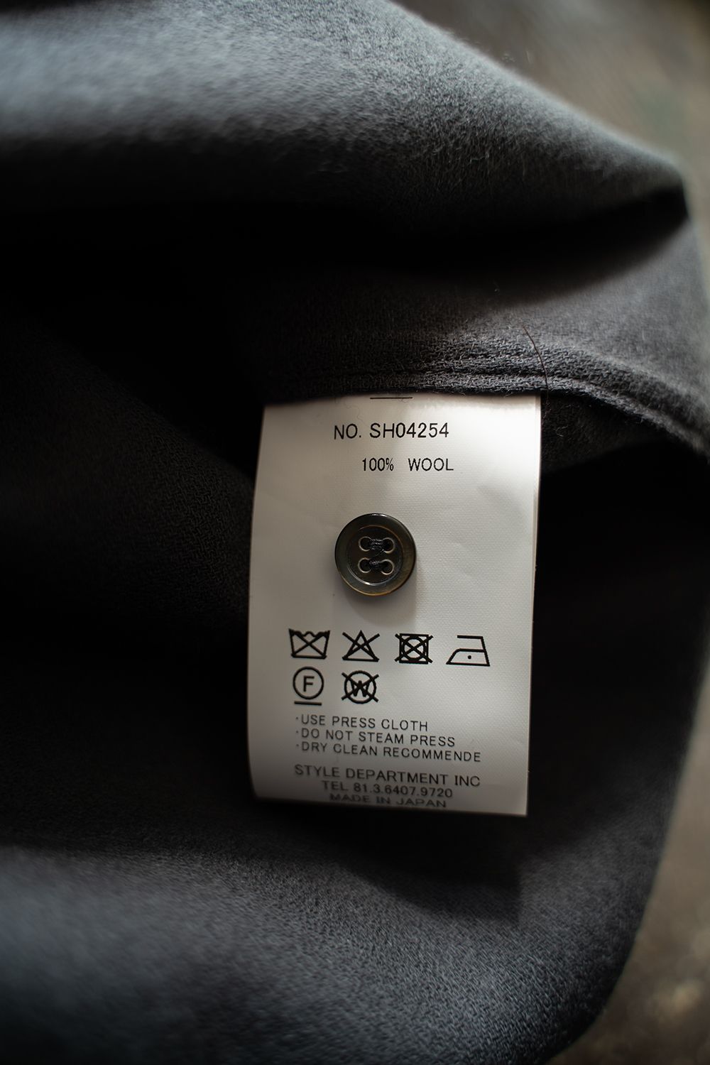 【ラスト1点】【25AW】ウールアムンゼンシャツ(CHARCOAL)