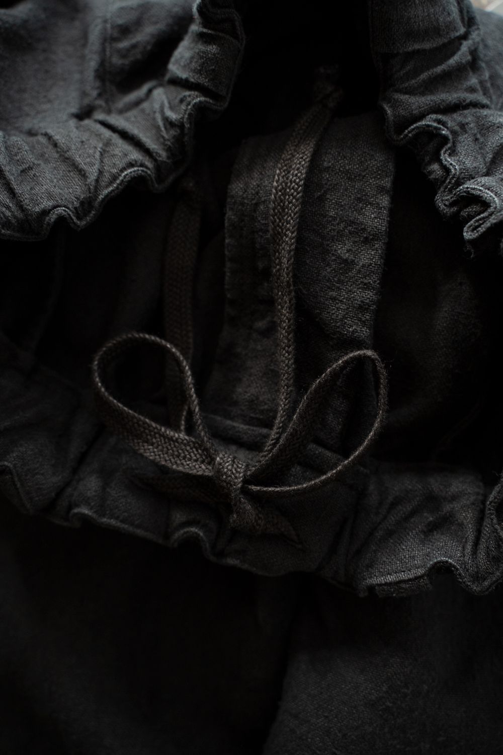 起毛大麻パンツ(黒)