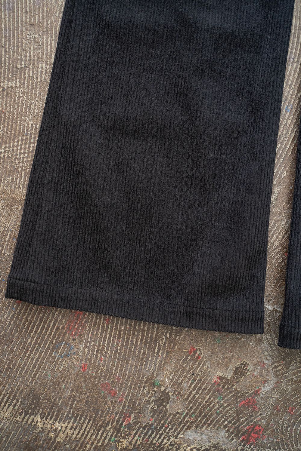 【ラスト1点】1-Tack Corduroy Bootcut Pants/1タックコーデュロイブーツカットパンツ(BLACK)